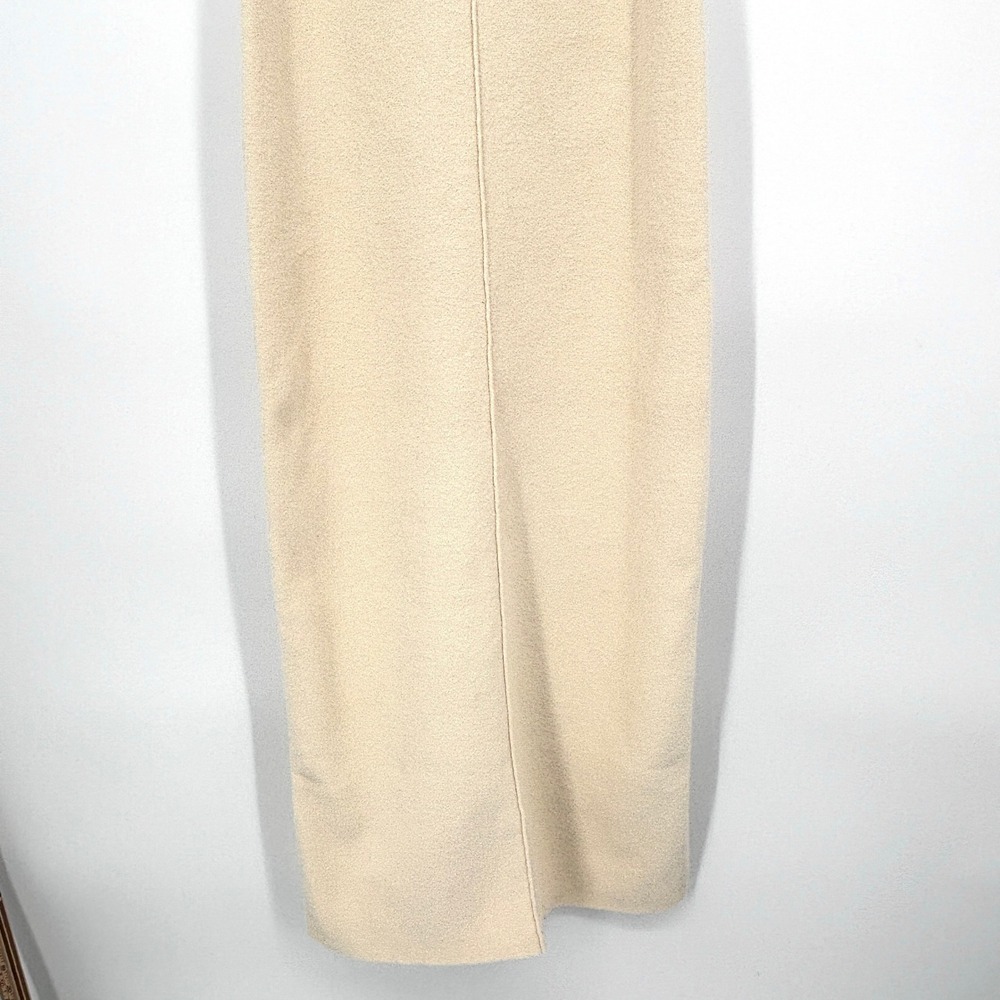 Dissh Owen Cream Crepe Knit Strapless Column Dress Split Hem Bodycon XS - Picture 9 of 15